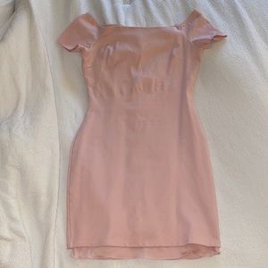 pink off the shoulder lulus bodycon dress